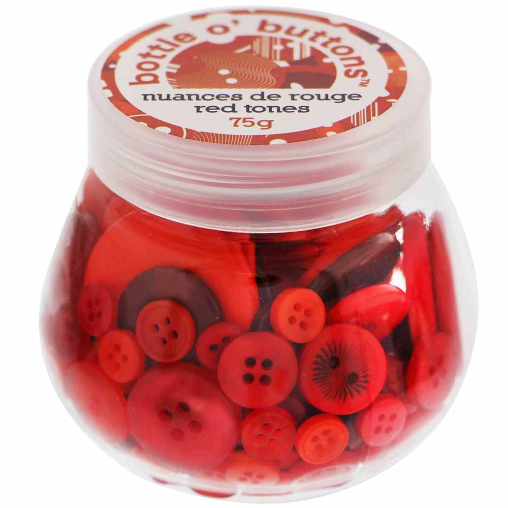 Bottle o' Buttons - nuances de rouge