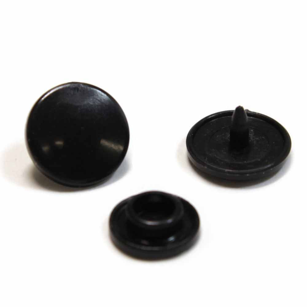 Boutons-pression - noir no 2 / 11mm (3⁄8″) - 30 paires