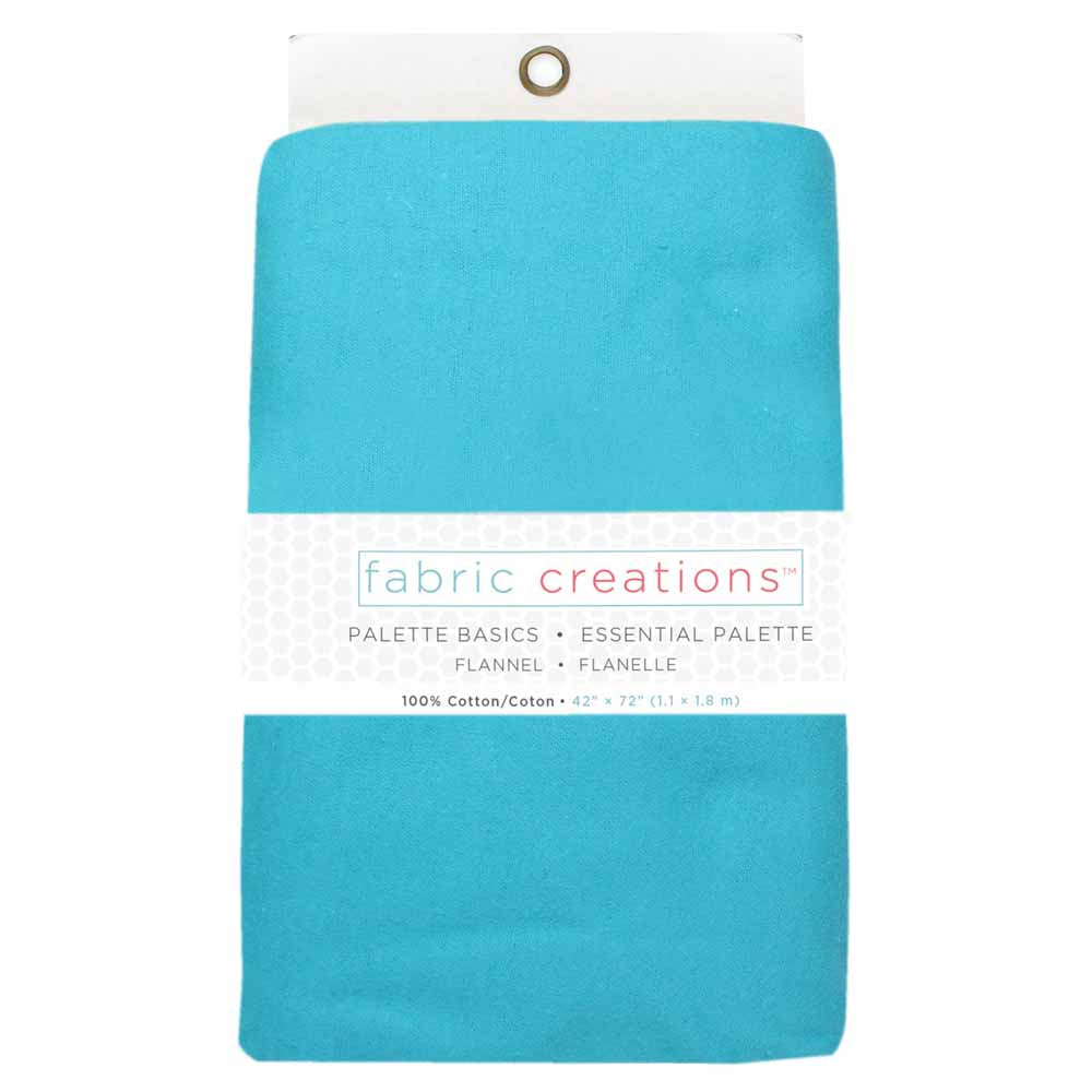 Tissu flanelle uni - bleu paon - 1,8 x 1m (2v x 42″)