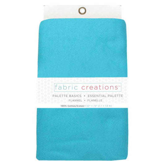 Tissu flanelle uni - bleu paon - 1,8 x 1m (2v x 42″)