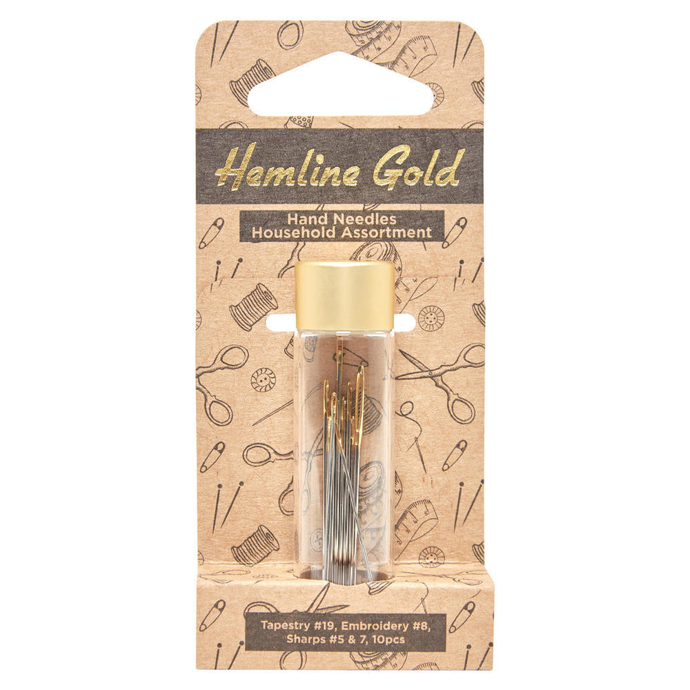 Aiguilles pointues à coudre à la main (10) - Hemline Gold