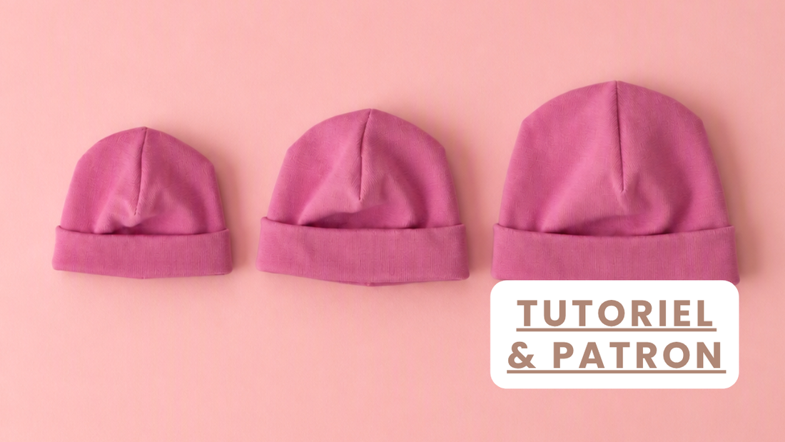 Patron bonnet de bébé 3 tailles - cadeau de naissance