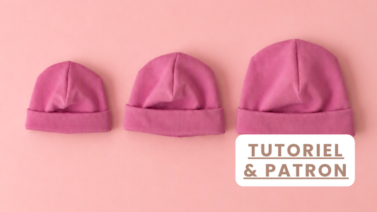 Patron bonnet de bébé 3 tailles - cadeau de naissance