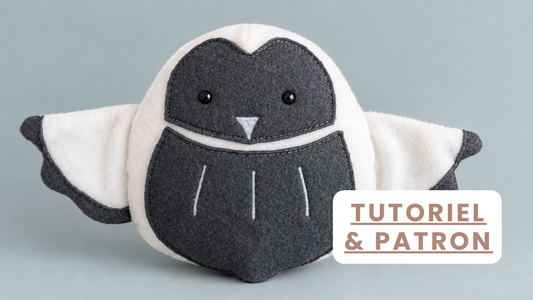 Patron peluche chouette 3D à coudre - mini-cours