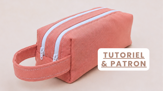 Comment coudre une trousse à double fermetures éclairs - tuto et patron de couture