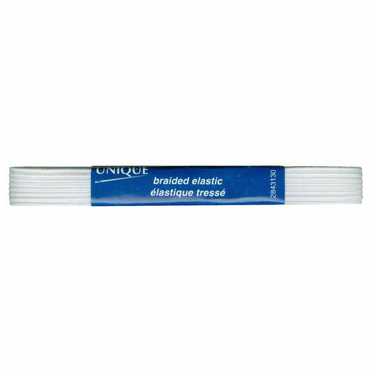 Élastique tressé 13mm x 1.8m - blanc