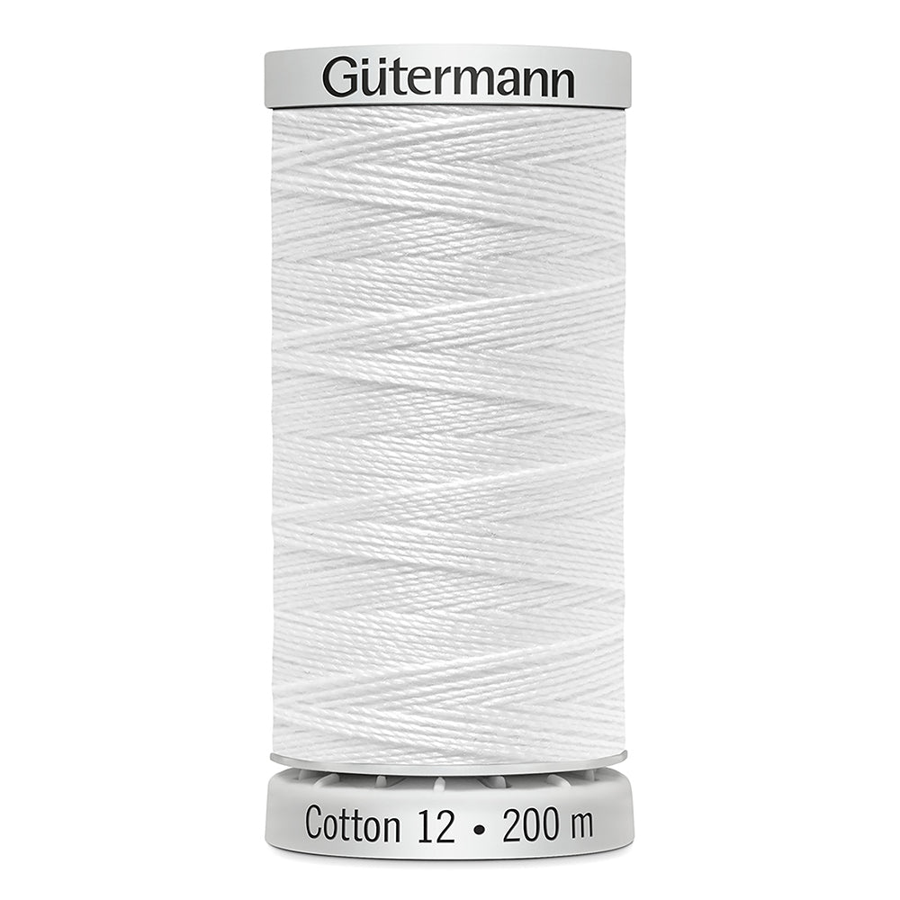 Fil coton blanc - 200m - Gutermann