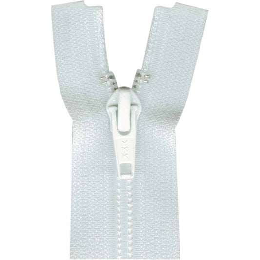 Fermeture à glissière tout usage à bout fermé 45cm (18″) - blanc