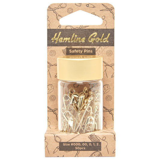Épingles de sûreté Or (paquet de 50) - Hemline Gold